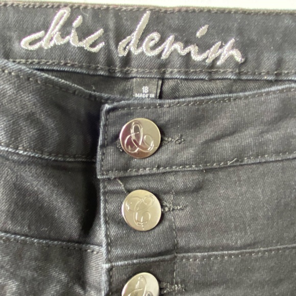 City Chic Black Denim Mid Rise Bootcut Jeans - Picture 7 of 9